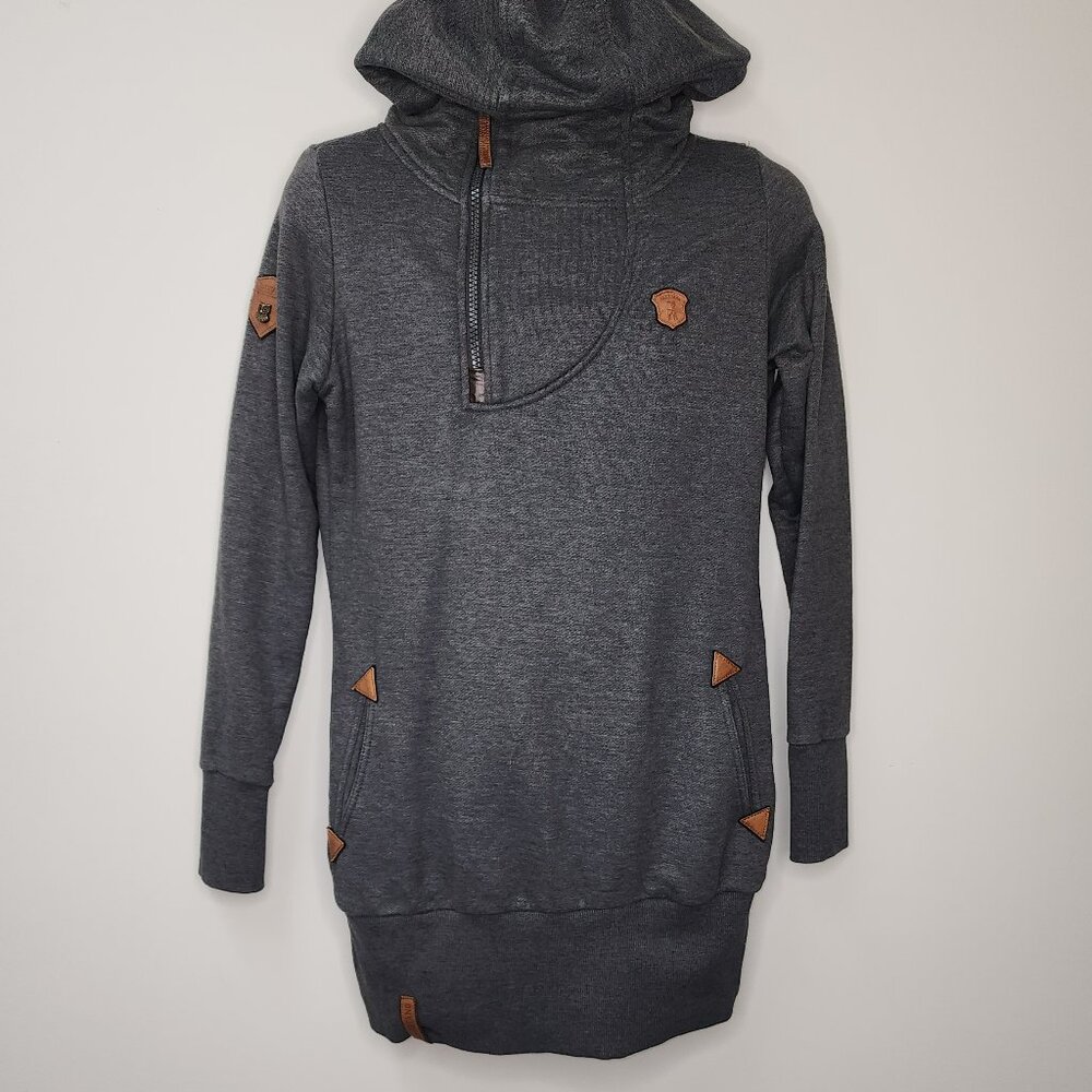 Naketano Long Zip Hoodie Sweatshirt (L)